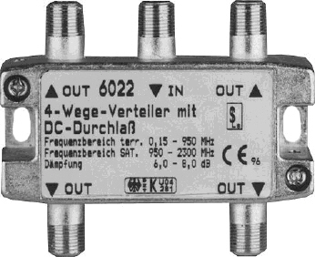 Sat-Verteiler 4fach